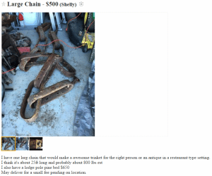 CraigsList East Idaho: Large Chain Shelly, Idaho